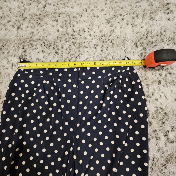 Tuckernuck NWT SZ XL Pleated Polka Dot Cropped Pixie Pant Hi Rise Ankle Pants - Picture 9 of 14